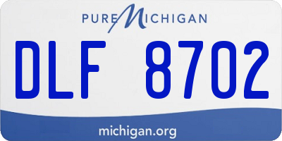MI license plate DLF8702