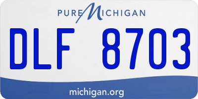 MI license plate DLF8703