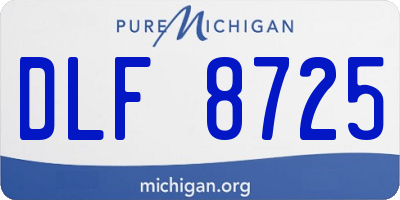 MI license plate DLF8725