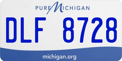 MI license plate DLF8728