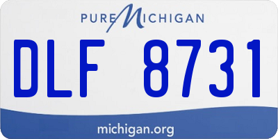 MI license plate DLF8731