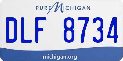 MI license plate DLF8734