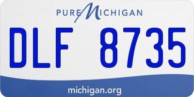 MI license plate DLF8735
