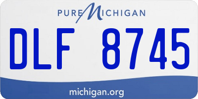 MI license plate DLF8745