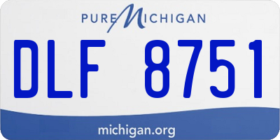 MI license plate DLF8751