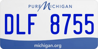 MI license plate DLF8755