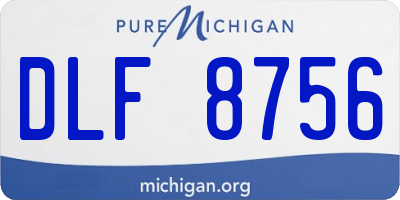 MI license plate DLF8756