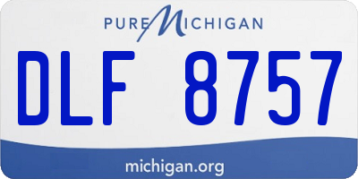 MI license plate DLF8757