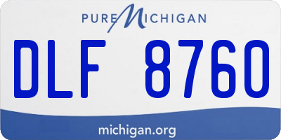 MI license plate DLF8760