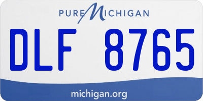 MI license plate DLF8765