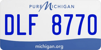 MI license plate DLF8770
