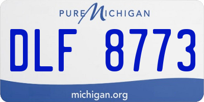 MI license plate DLF8773