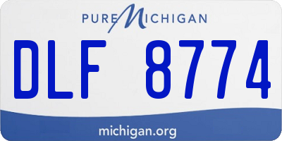 MI license plate DLF8774
