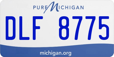 MI license plate DLF8775