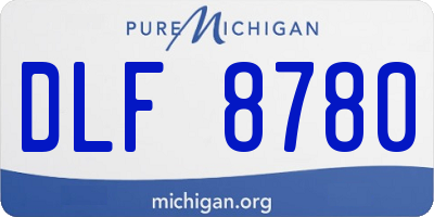 MI license plate DLF8780