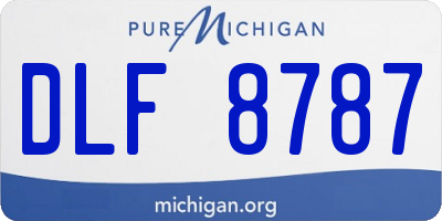 MI license plate DLF8787
