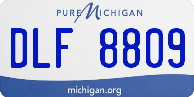 MI license plate DLF8809