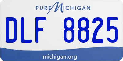 MI license plate DLF8825