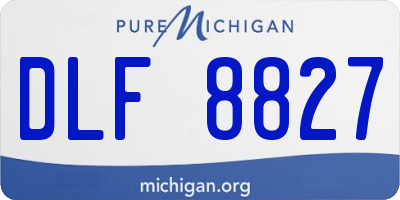 MI license plate DLF8827