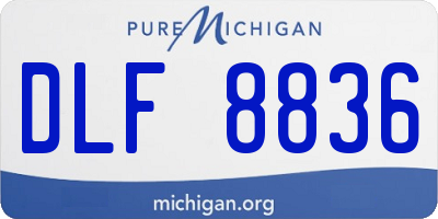 MI license plate DLF8836