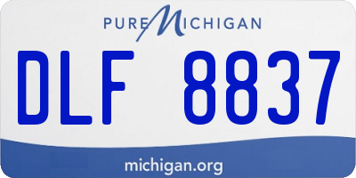 MI license plate DLF8837