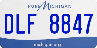 MI license plate DLF8847