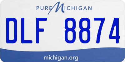 MI license plate DLF8874