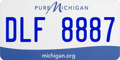 MI license plate DLF8887