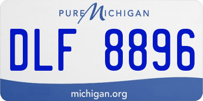 MI license plate DLF8896