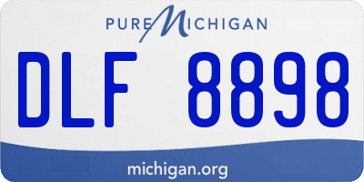 MI license plate DLF8898