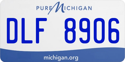 MI license plate DLF8906