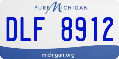 MI license plate DLF8912