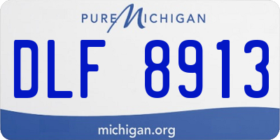 MI license plate DLF8913