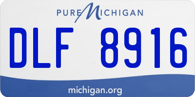 MI license plate DLF8916