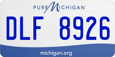 MI license plate DLF8926