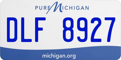 MI license plate DLF8927