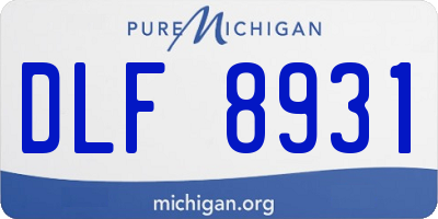 MI license plate DLF8931