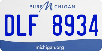 MI license plate DLF8934