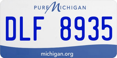 MI license plate DLF8935