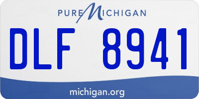 MI license plate DLF8941