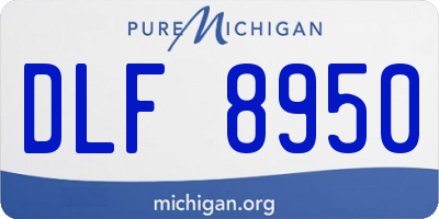 MI license plate DLF8950