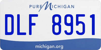 MI license plate DLF8951