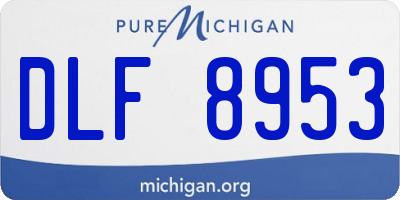 MI license plate DLF8953