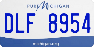MI license plate DLF8954