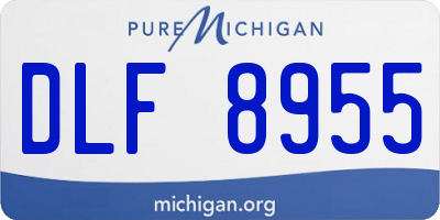 MI license plate DLF8955