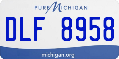 MI license plate DLF8958