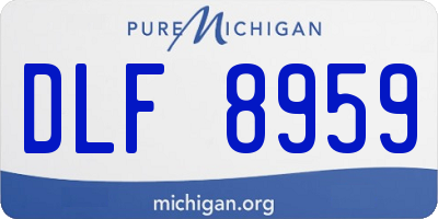 MI license plate DLF8959
