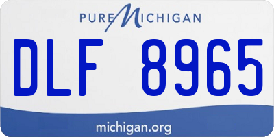 MI license plate DLF8965