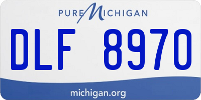 MI license plate DLF8970