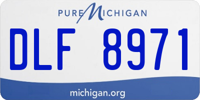 MI license plate DLF8971